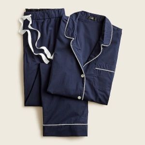 J Crew Long Sleeve Navy Pajama Set